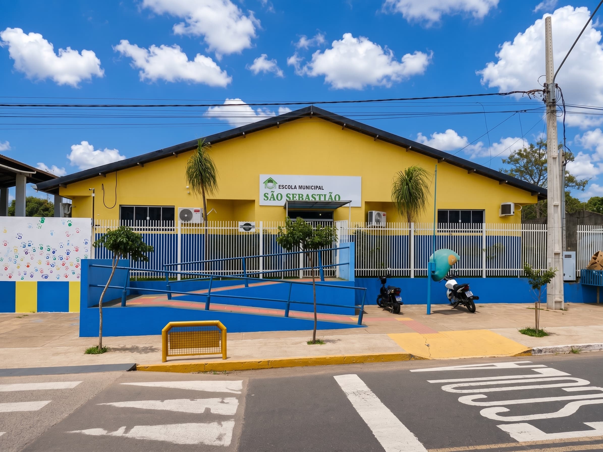 Fachada da Escola Municipal São Sebastião